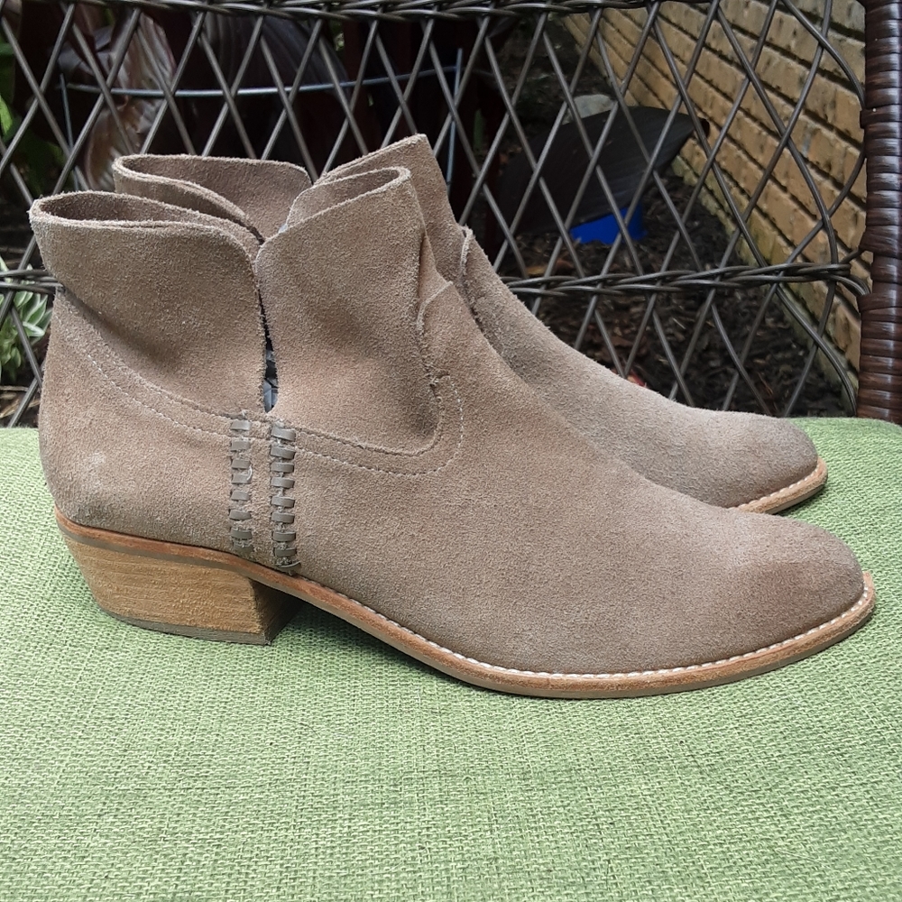 Dolce Vita Suede Ankle Boot with Whipped Stitching.